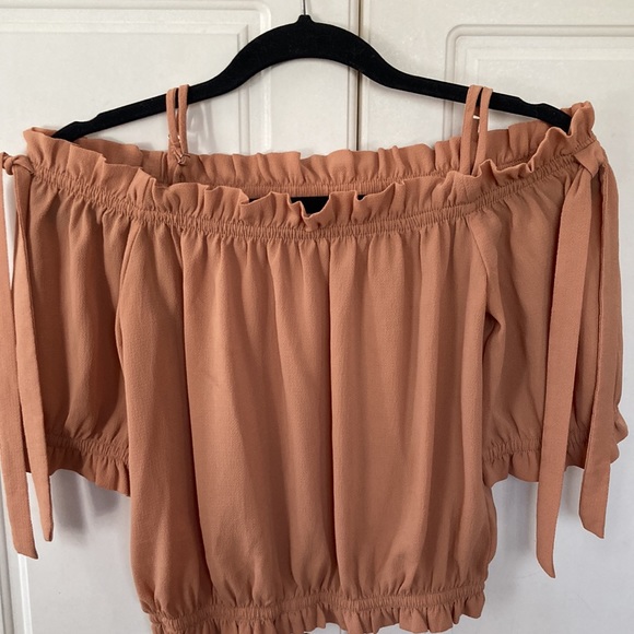 ❤️🔥5/20$ ACTIVE USA💫Women’s Summer☀️Sexy Tan Short Sleeve Bow Cropped Top - Picture 6 of 8